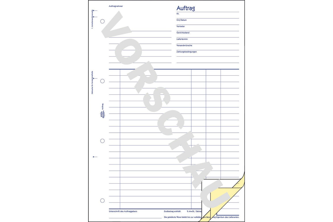 Auftragsbuch A4 HOCH 3x50BL, Art.-Nr. 0758ZWF - Paterno Shop Auftragsbuch A4 HOCH 3x50BL, Art.-Nr. 0758ZWF - Paterno Shop