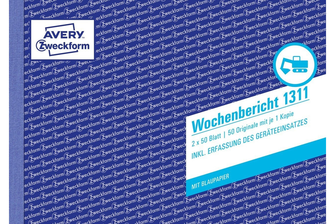 Wochenbericht DIN A5 quer 2x50 Blatt, Art.-Nr. 1311ZWF - Paterno Shop