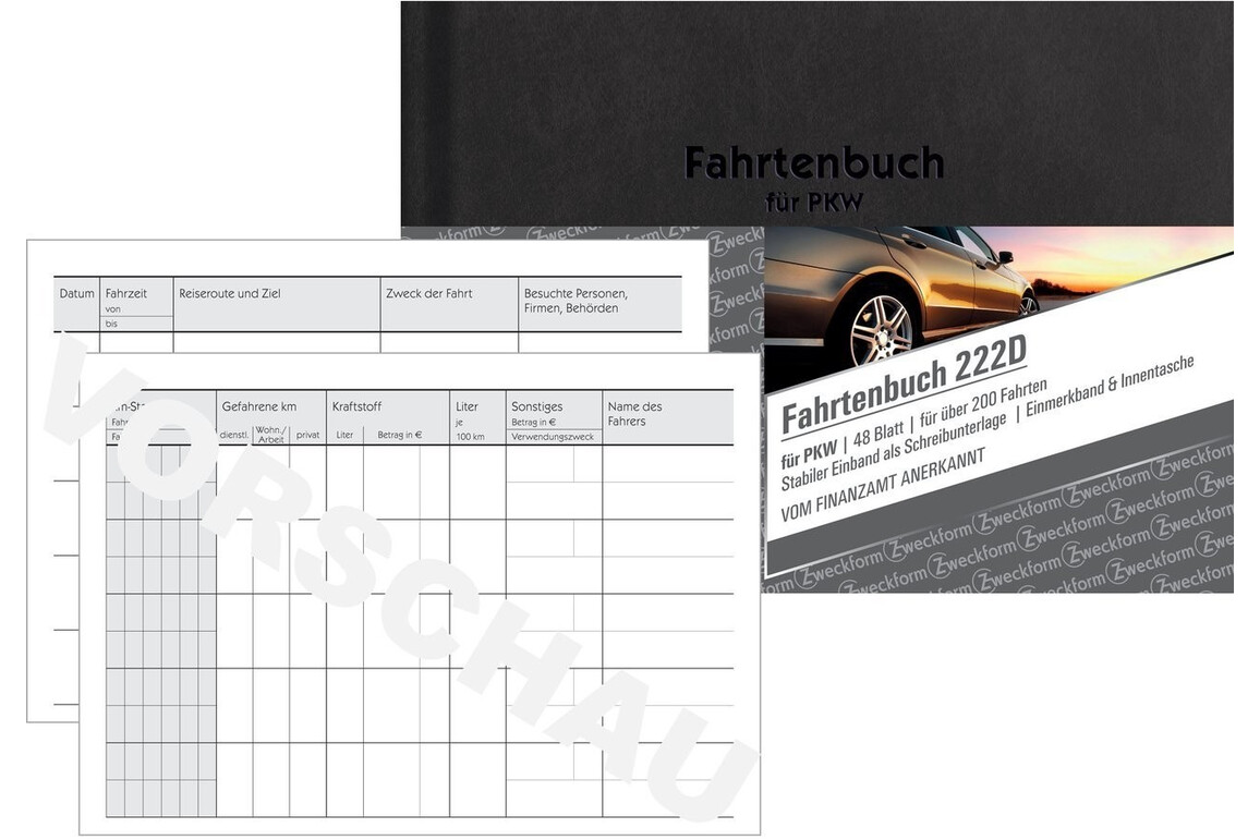 Fahrtenbuch A6, Art.-Nr. 222DZWF - Paterno Shop