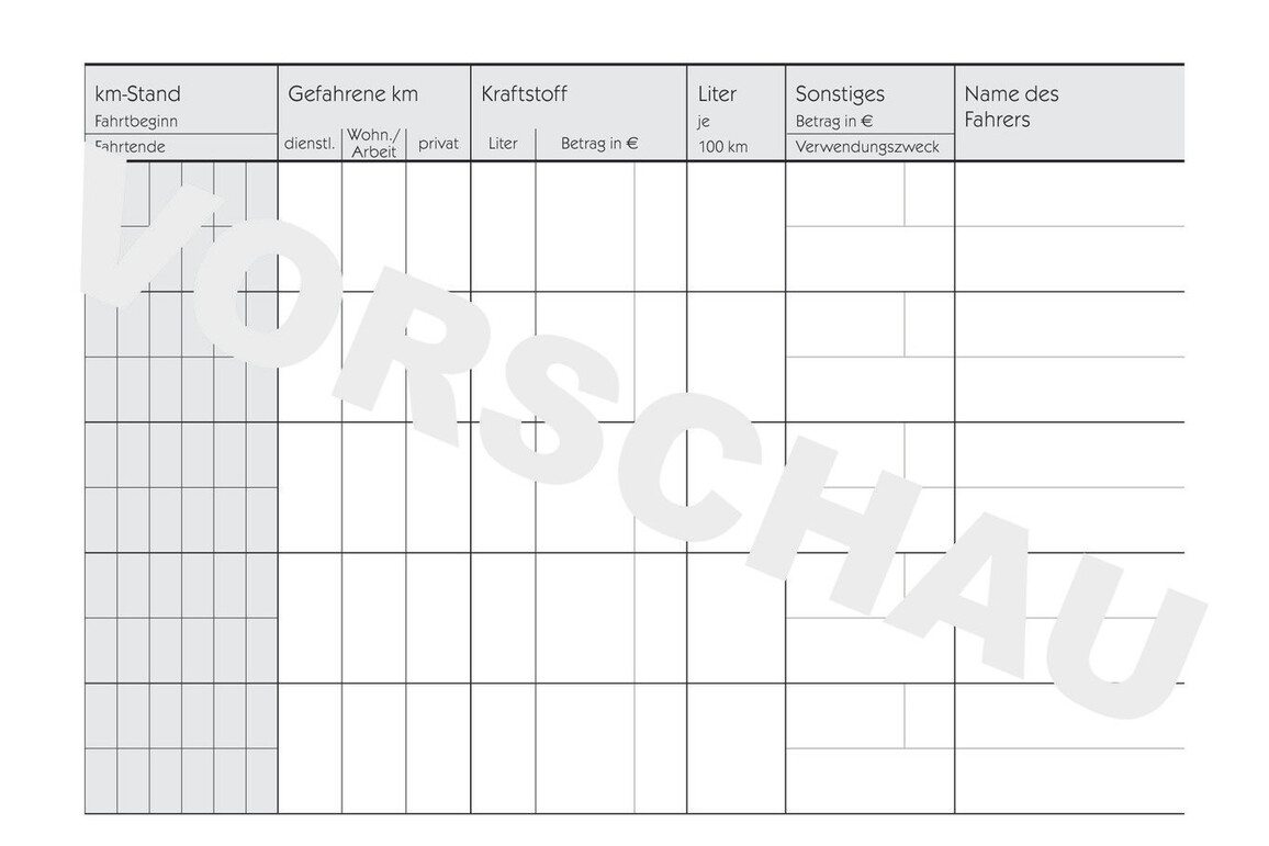 Fahrtenbuch A6, Art.-Nr. 222DZWF - Paterno Shop