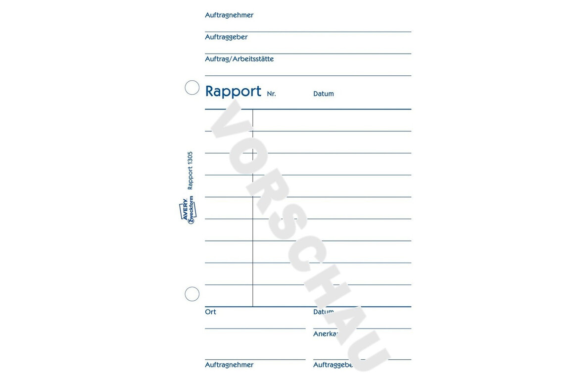 Rapport A6 100 Blatt, Art.-Nr. 1305ZWF - Paterno Shop