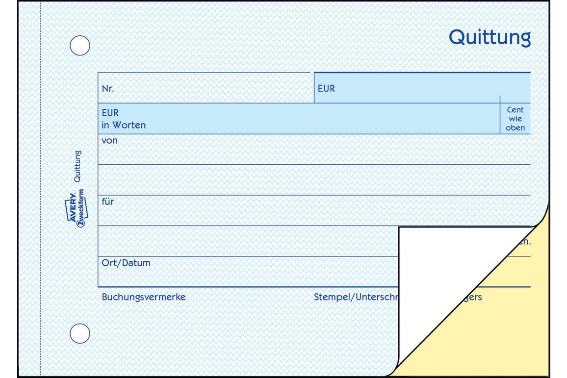 Quittung Kleinuntern. A6 SD 2x40 Blatt, Art.-Nr. 1742ZWF - Paterno Shop