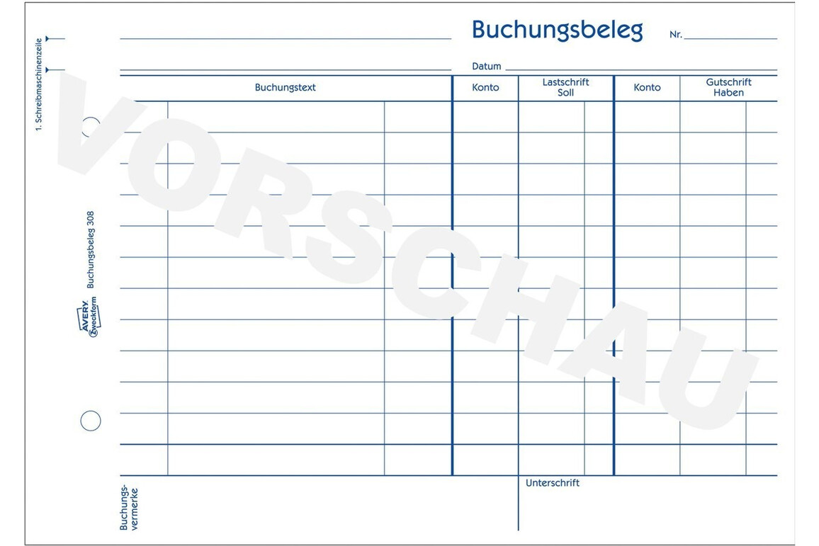 Buchungsbelege-Buch A5 quer, weiß, Art.-Nr. 308ZWF - Paterno Shop Buchungsbelege-Buch A5 quer, weiß, Art.-Nr. 308ZWF - Paterno Shop