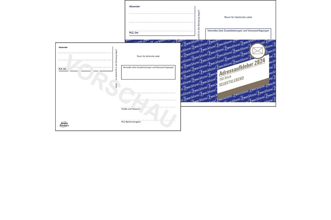 Paketaufkleber selbstklebend, Art.-Nr. 2824ZWF - Paterno Shop