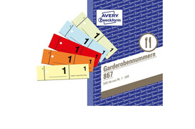 Nummernblock Garderobe A6 1-500 5farben, Art.-Nr. 867ZWF - Paterno Shop