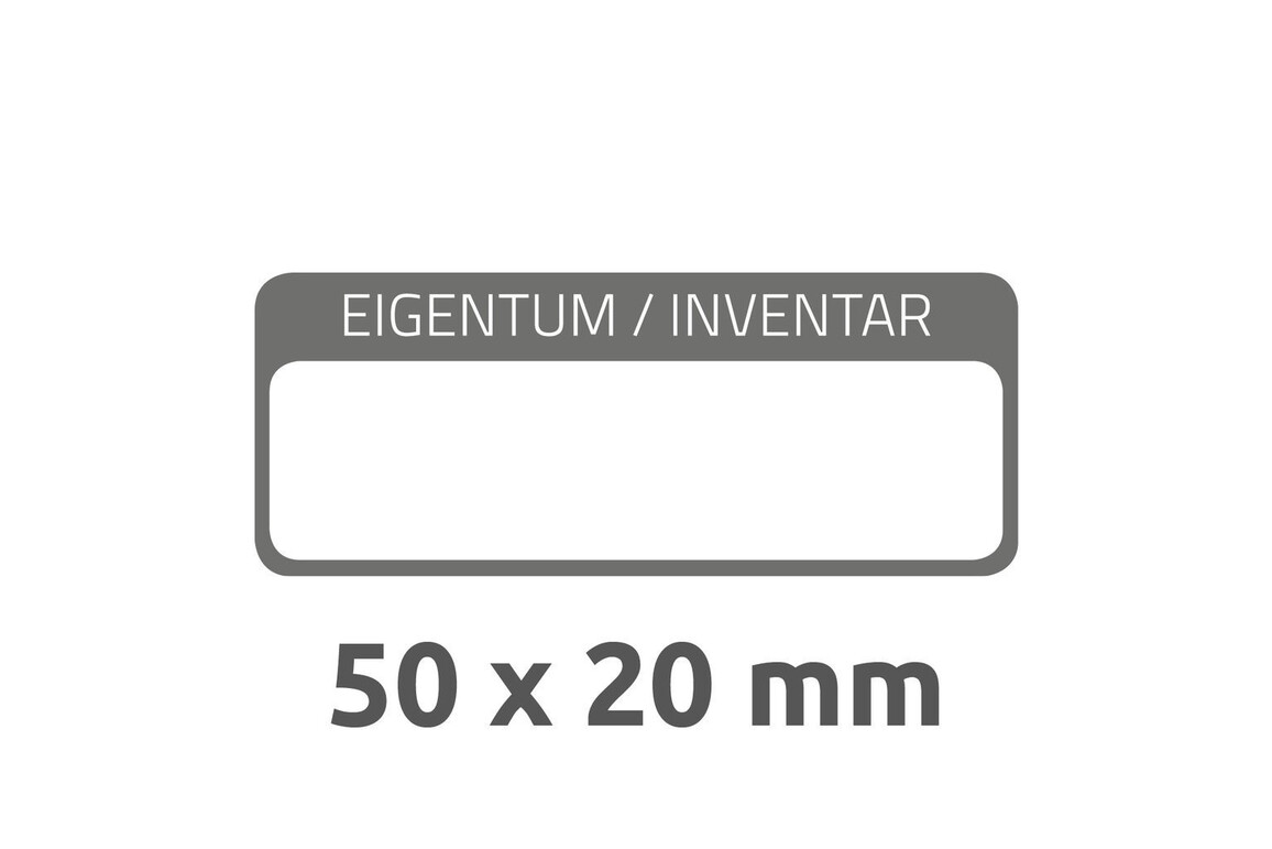 Inventar-Etiketten ZWF 50x20mm, schwarz, Art.-Nr. 6901ZWF - Paterno Shop