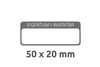 Inventar-Etiketten ZWF 50x20mm, schwarz, Art.-Nr. 6901ZWF - Paterno Shop