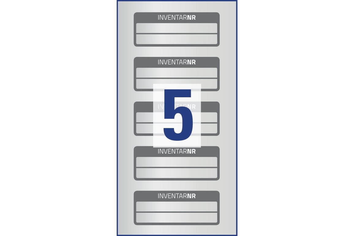 Inventar-Etiketten ZWF 50x20mm, schwarz, Art.-Nr. 6909ZWF - Paterno Shop