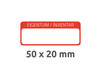 Inventar-Etiketten ZWF 50x20mm, rot, Art.-Nr. 6902ZWF - Paterno Shop