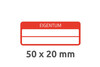 Eigentums-Etiketten ZWF VOID 50 x 20 mm, rot, Art.-Nr. 6925ZWF - Paterno Shop