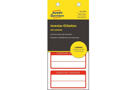Inventar-Etiketten ZWF 60x30mm, rot, Art.-Nr. 6904ZWF - Paterno Shop