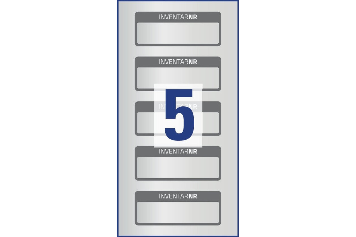 Inventar-Etiketten ZWF 50x20mm, schwarz, Art.-Nr. 6905ZWF - Paterno Shop