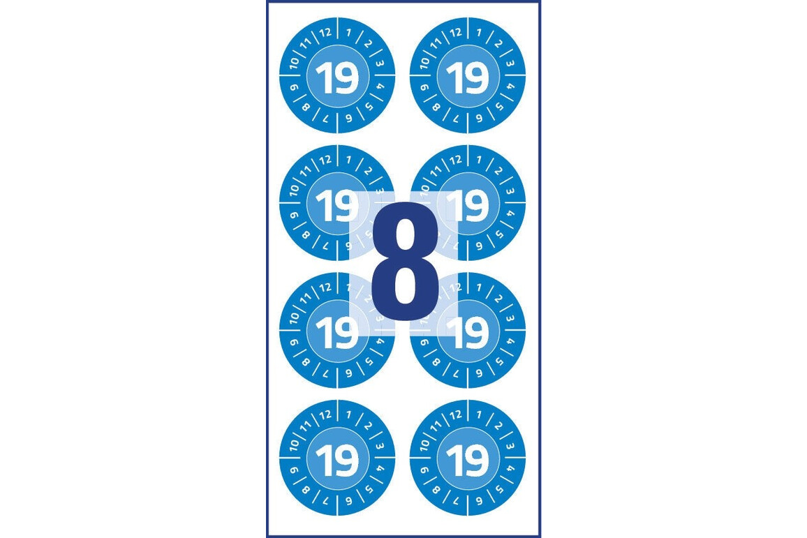 Prüfplaketten ZWF 2019 NoPeel 30mm, blau, Art.-Nr. 6946ZWF - Paterno Shop Prüfplaketten ZWF 2019 NoPeel 30mm, blau, Art.-Nr. 6946ZWF - Paterno Shop