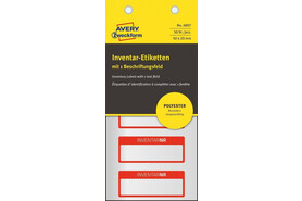 Inventar-Etiketten ZWF 50x20mm, rot, Art.-Nr. 6907ZWF - Paterno Shop