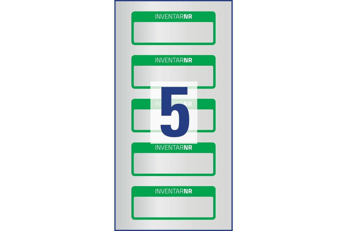 Inventar-Etiketten ZWF 50x20mm, grau, Art.-Nr. 6908ZWF - Paterno Shop