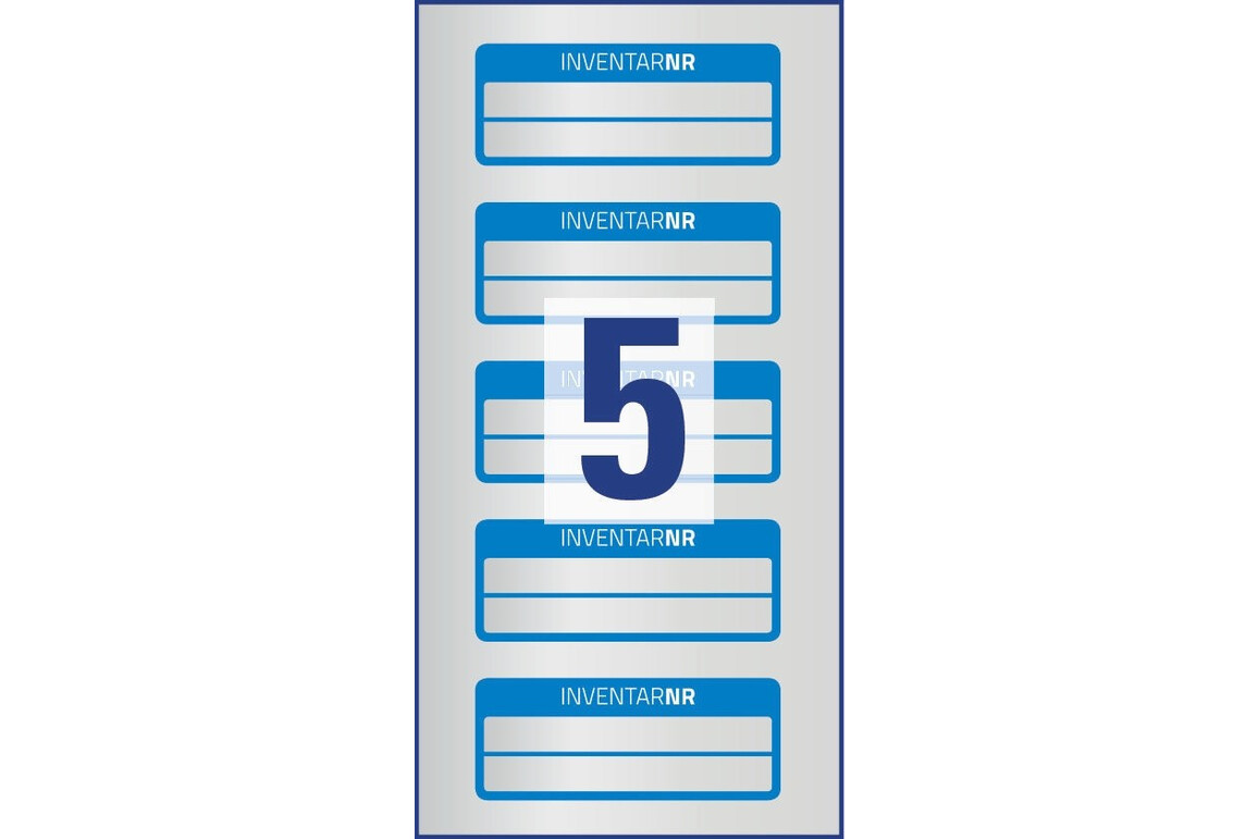 Inventar-Etiketten ZWF 50x20mm, blau, Art.-Nr. 6910ZWF - Paterno Shop