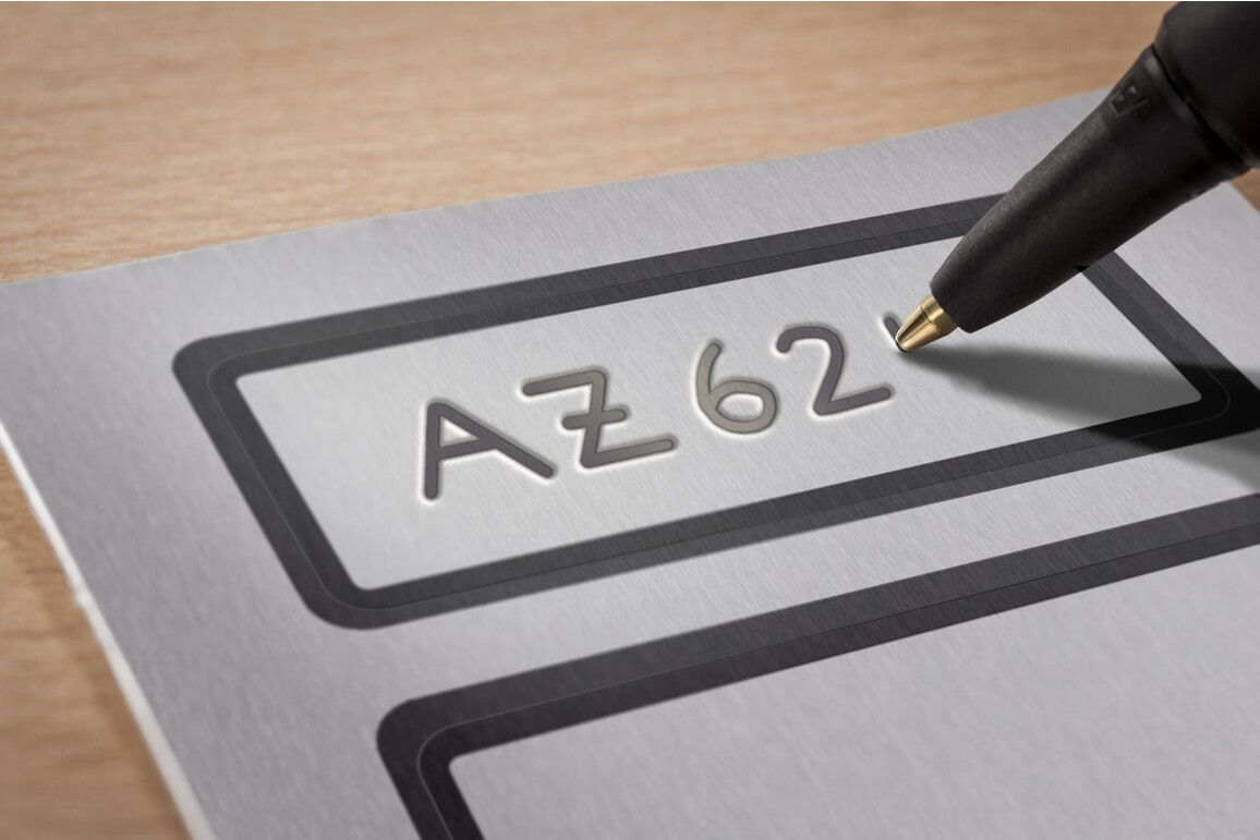 Inventar-Etiketten ZWF 50x20mm, schwarz, Art.-Nr. 6922ZWF - Paterno Shop