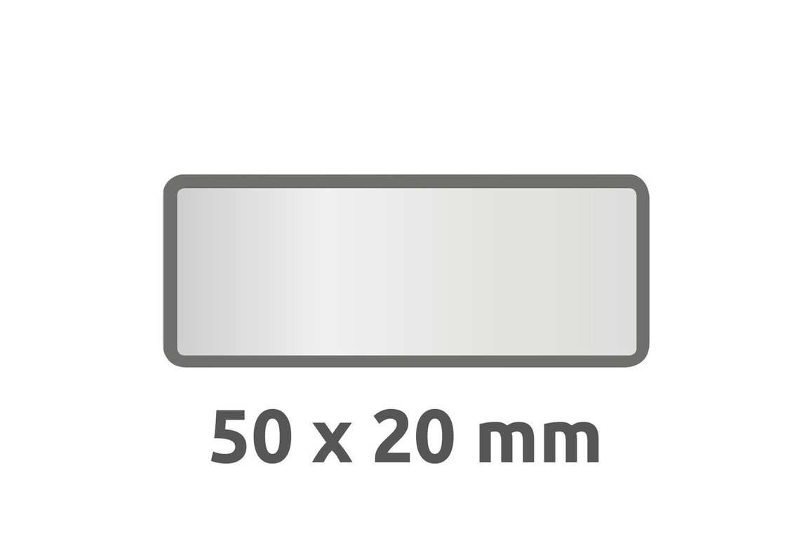 Inventar-Etiketten ZWF 50x20mm, schwarz, Art.-Nr. 6922ZWF - Paterno Shop