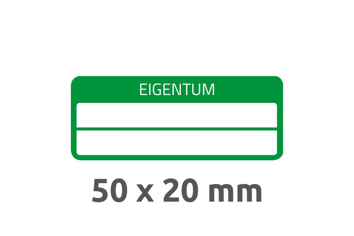 Eigentums-Etiketten ZWF VOID 50 x 20 mm, grau, Art.-Nr. 6926ZWF - Paterno Shop
