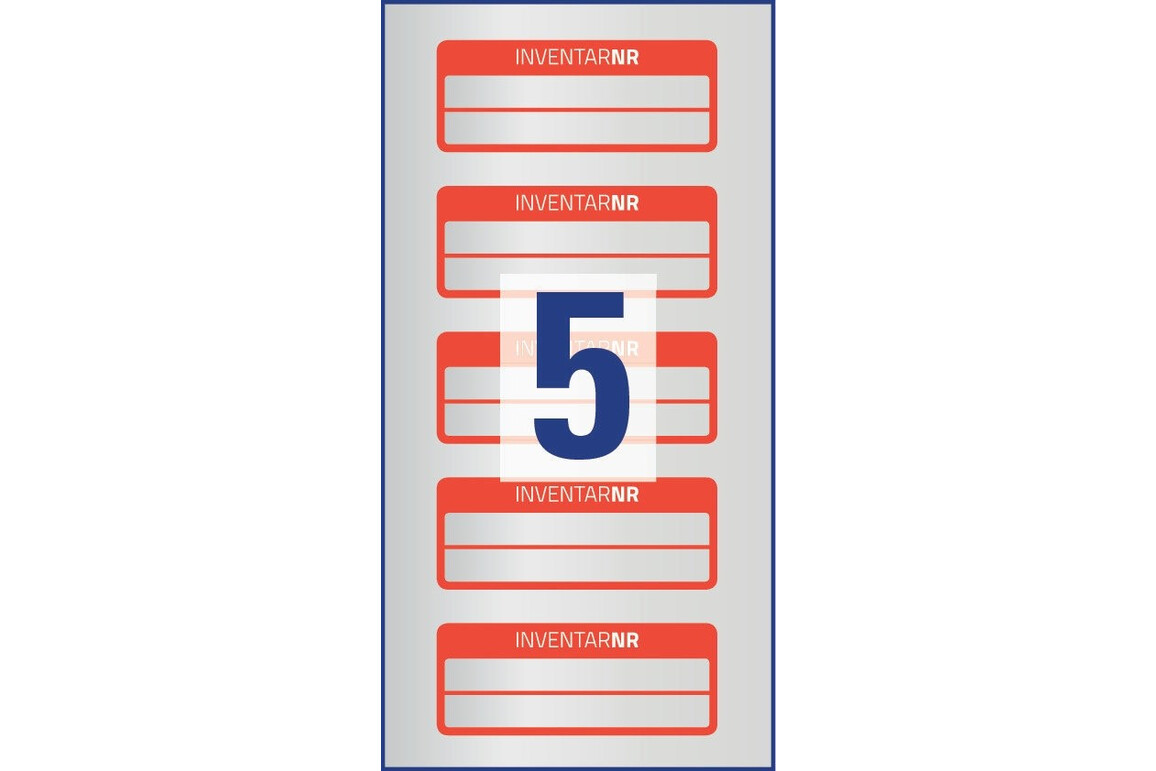 Inventar-Etiketten ZWF 50x20mm, rot, Art.-Nr. 6911ZWF - Paterno Shop