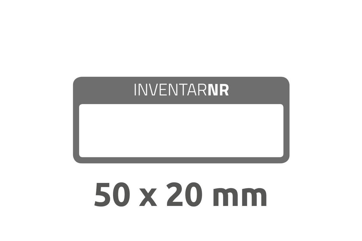 Inventar-Etiketten ZWF 50x20mm, schwarz, Art.-Nr. 6917ZWF - Paterno Shop