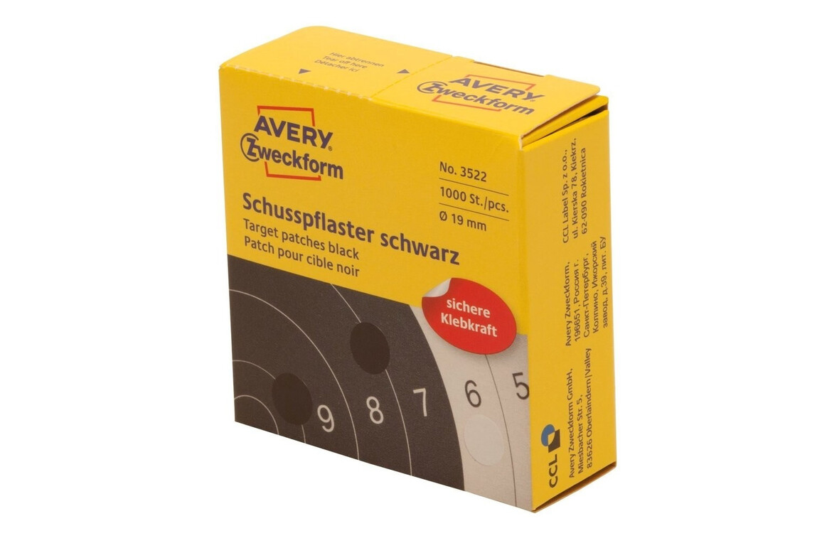 Schußpflaster Ø 19 mm, rund, schwarz, Art.-Nr. 3522ZWF - Paterno Shop