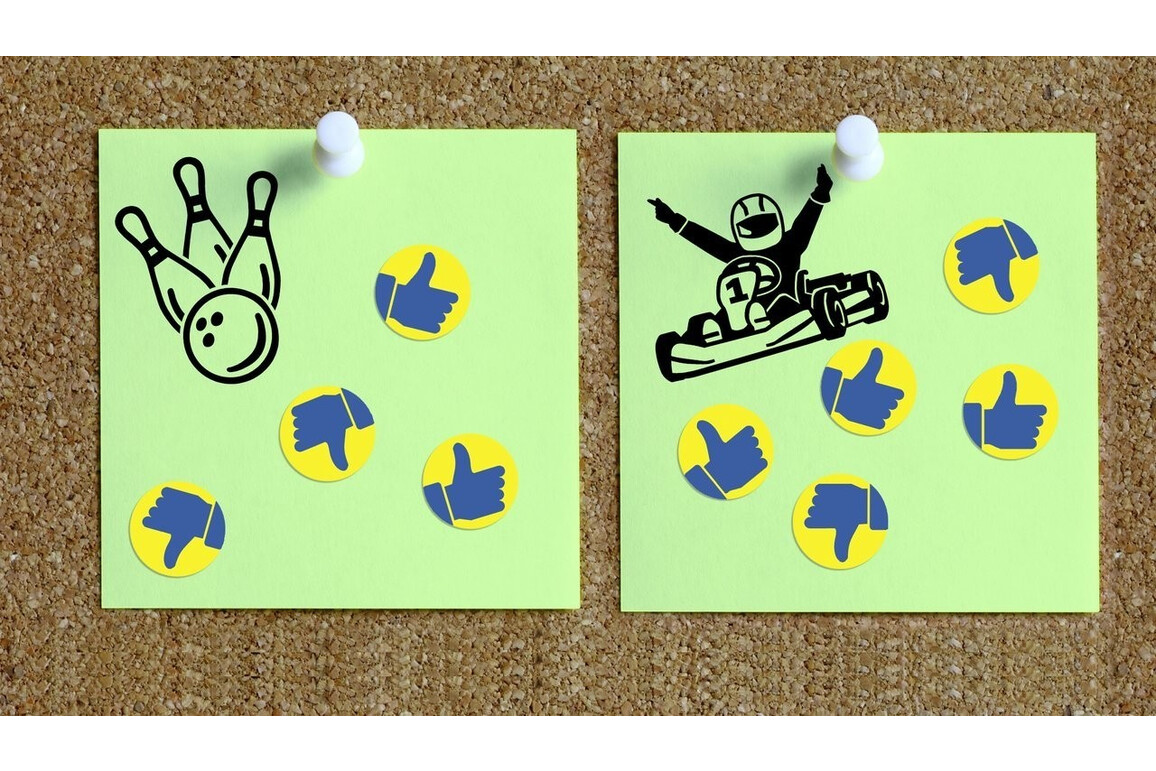 Etiketten Bewertungspunkte Daumen 19mm gelb, Art.-Nr. 3861ZWF - Paterno Shop