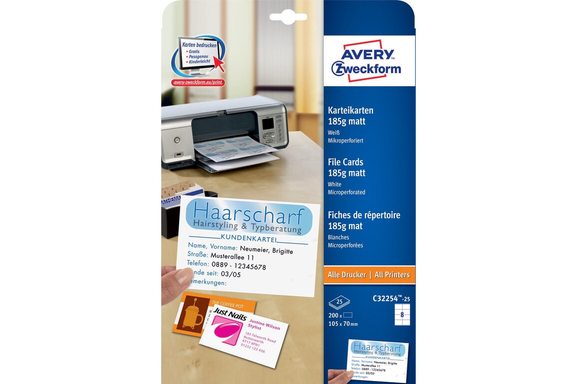 Karteikarte blanko weiss, Art.-Nr. C32254-25 - Paterno Shop