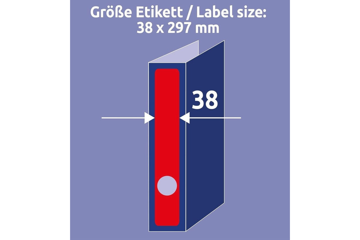 Etiketten A4 Ordnerrücken 38 x 297 mm rot, Art.-Nr. L474-20-RT - Paterno Shop Etiketten A4 Ordnerrücken 38 x 297 mm rot, Art.-Nr. L474-20-RT - Paterno Shop