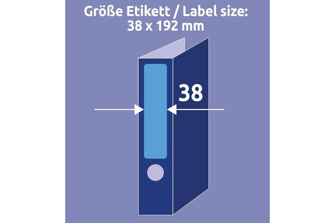 Etiketten A4 Ordnerrücken 38 x 192 mm blau, Art.-Nr. L476-25-BL - Paterno Shop Etiketten A4 Ordnerrücken 38 x 192 mm blau, Art.-Nr. L476-25-BL - Paterno Shop