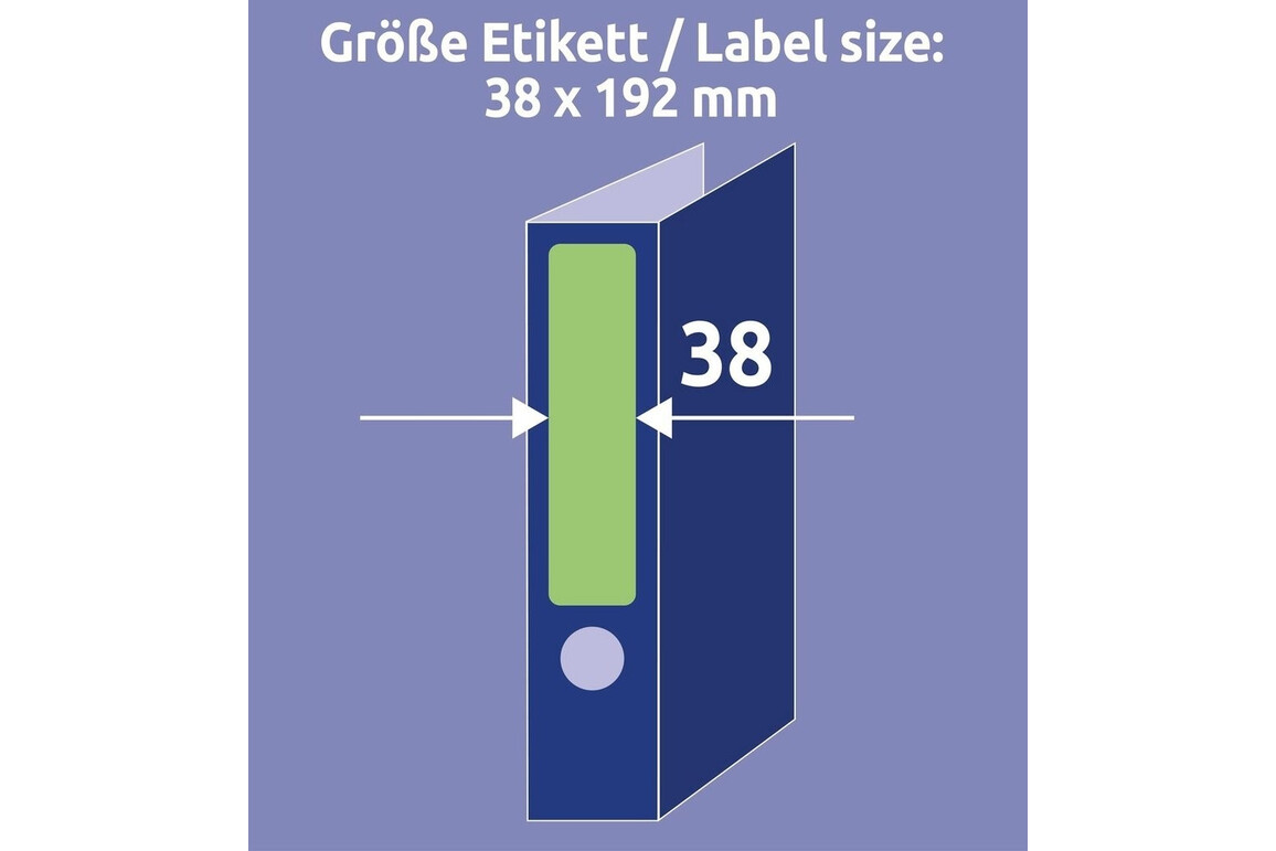 Etiketten A4 Ordnerrücken 38 x 192 mm grün, Art.-Nr. L476-25-GN - Paterno Shop Etiketten A4 Ordnerrücken 38 x 192 mm grün, Art.-Nr. L476-25-GN - Paterno Shop