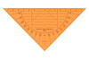 Geodreieck Aristo 1550 ohne Griff orange, Art.-Nr. AR1550OR - Paterno Shop