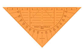 Geodreieck Aristo 1550 ohne Griff orange, Art.-Nr. AR1550OR - Paterno Shop