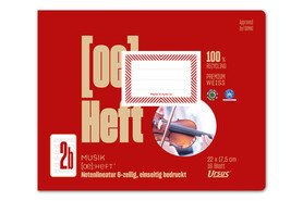 Notenheft Ursus X 16 Blatt rot, Art.-Nr. 076511 - Paterno Shop