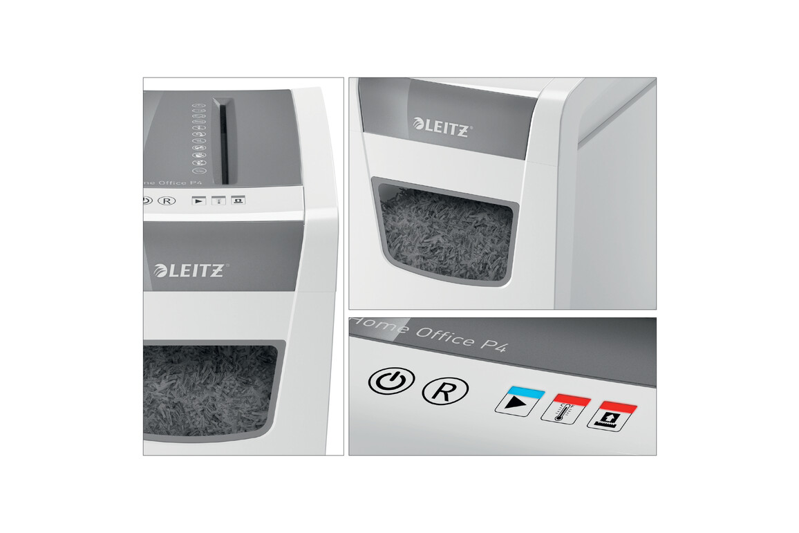 Aktenvernichter Leitz IQ Slim P-4 weiß, Art.-Nr. 8001-00-00 - Paterno Shop