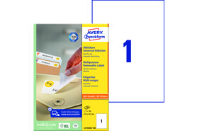 Universaletiketten 210 x297 mm wiederablösbar, Art.-Nr. L4735REV-100 - Paterno Shop