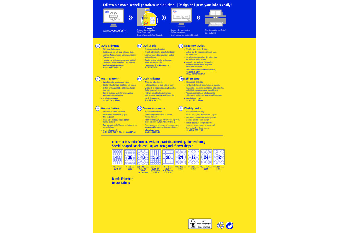 Etiketten Universal 63,5x42,3 mm oval, Art.-Nr. L6024REV-25 - Paterno Shop Etiketten Universal 63,5x42,3 mm oval, Art.-Nr. L6024REV-25 - Paterno Shop