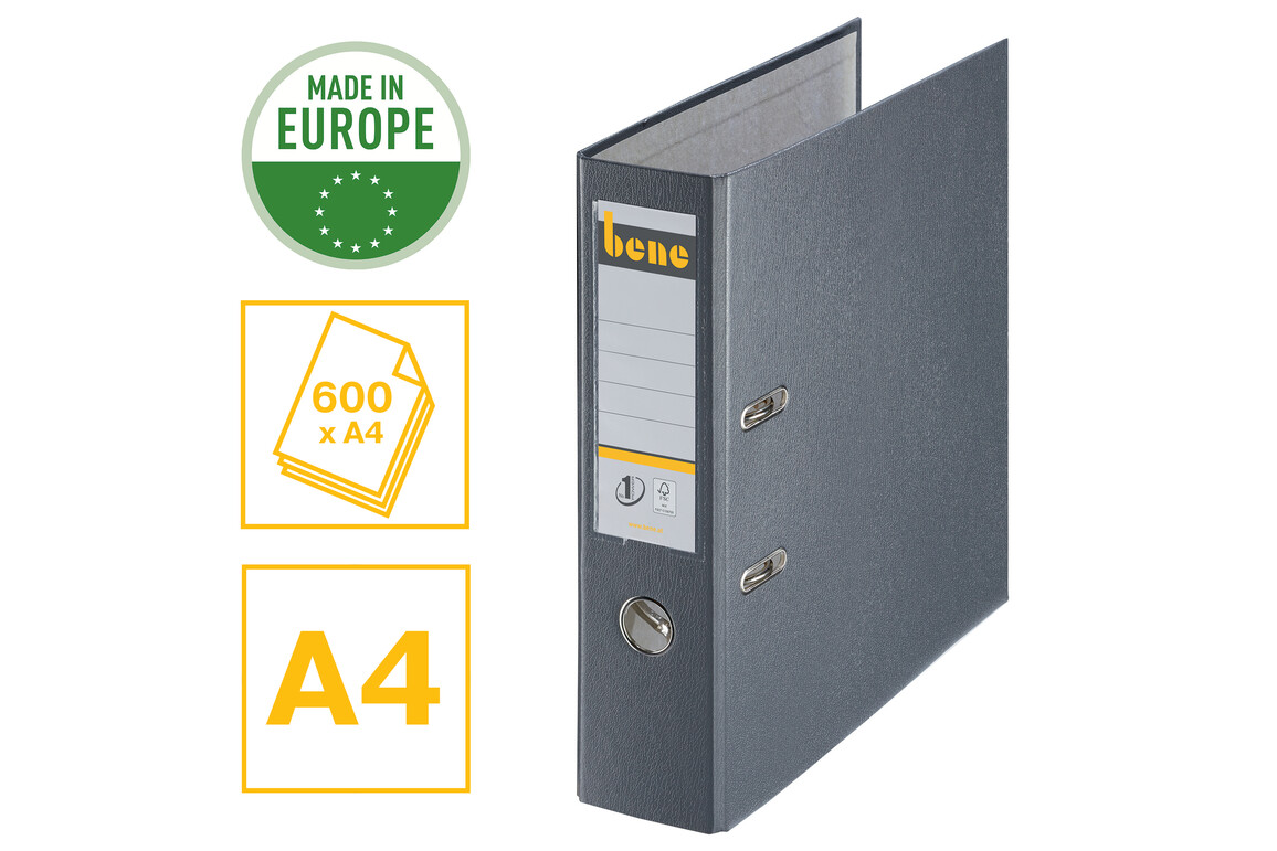 Ordner Bene Standard breit schiefer, Art.-Nr. 291400-SCH - Paterno Shop