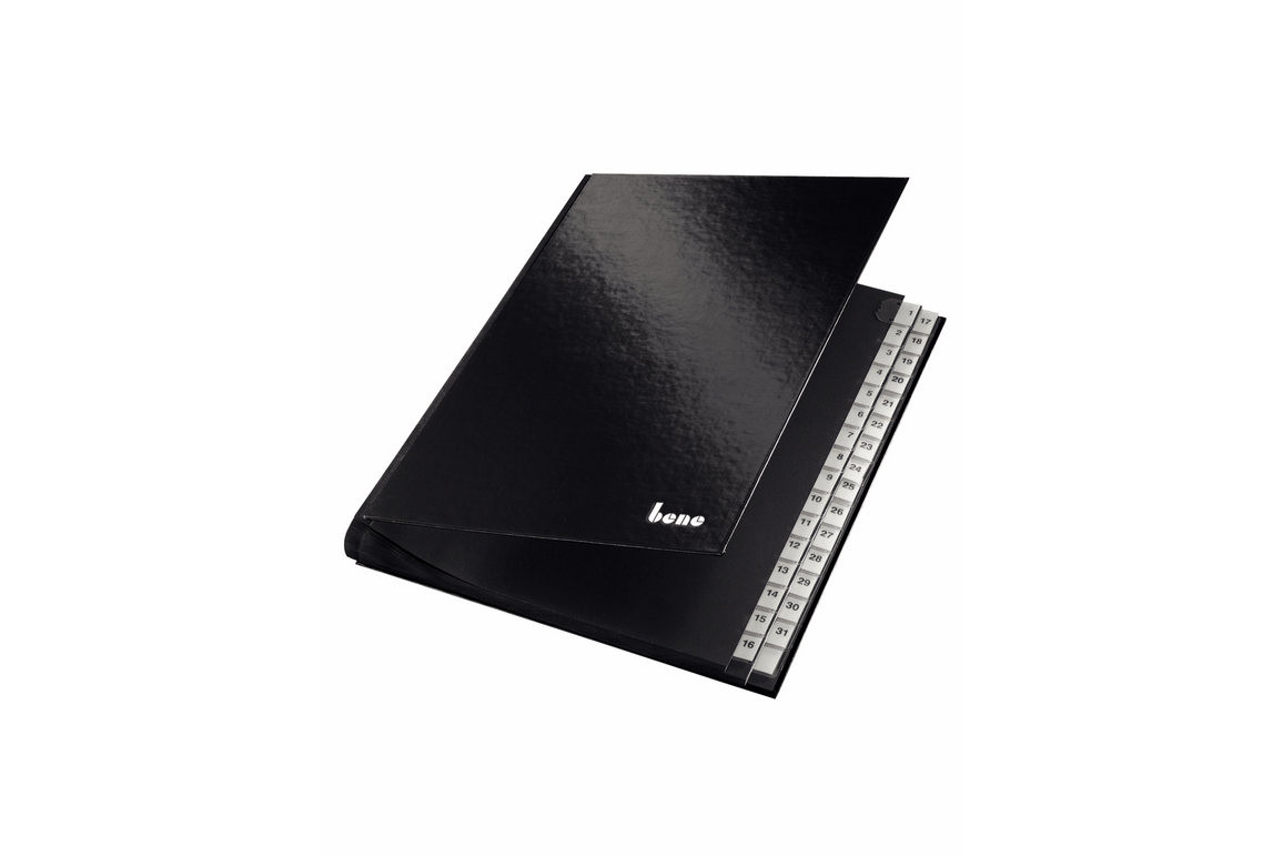 Pultordner Bene A4 1-31 schwarz, Art.-Nr. 085514-SW - Paterno Shop