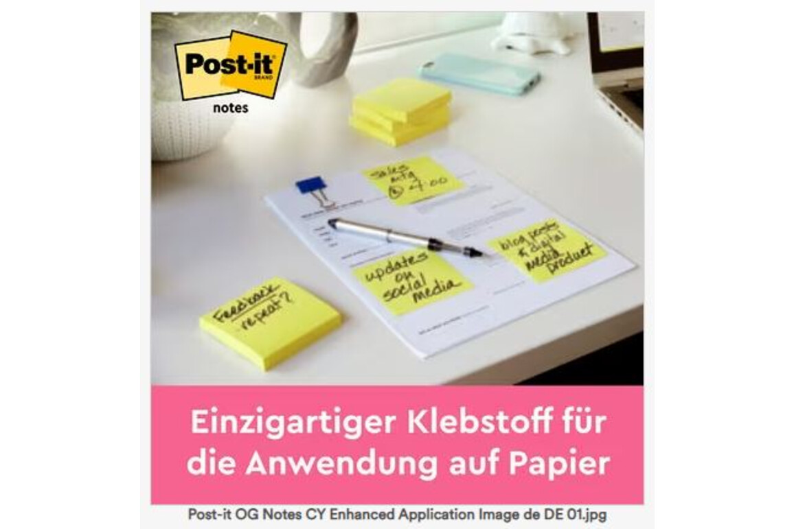 Haftnotizen Post-it 76x76 mm Z-Notes gelb, Art.-Nr. R-330-GE - Paterno Shop Haftnotizen Post-it 76x76 mm Z-Notes gelb, Art.-Nr. R-330-GE - Paterno Shop