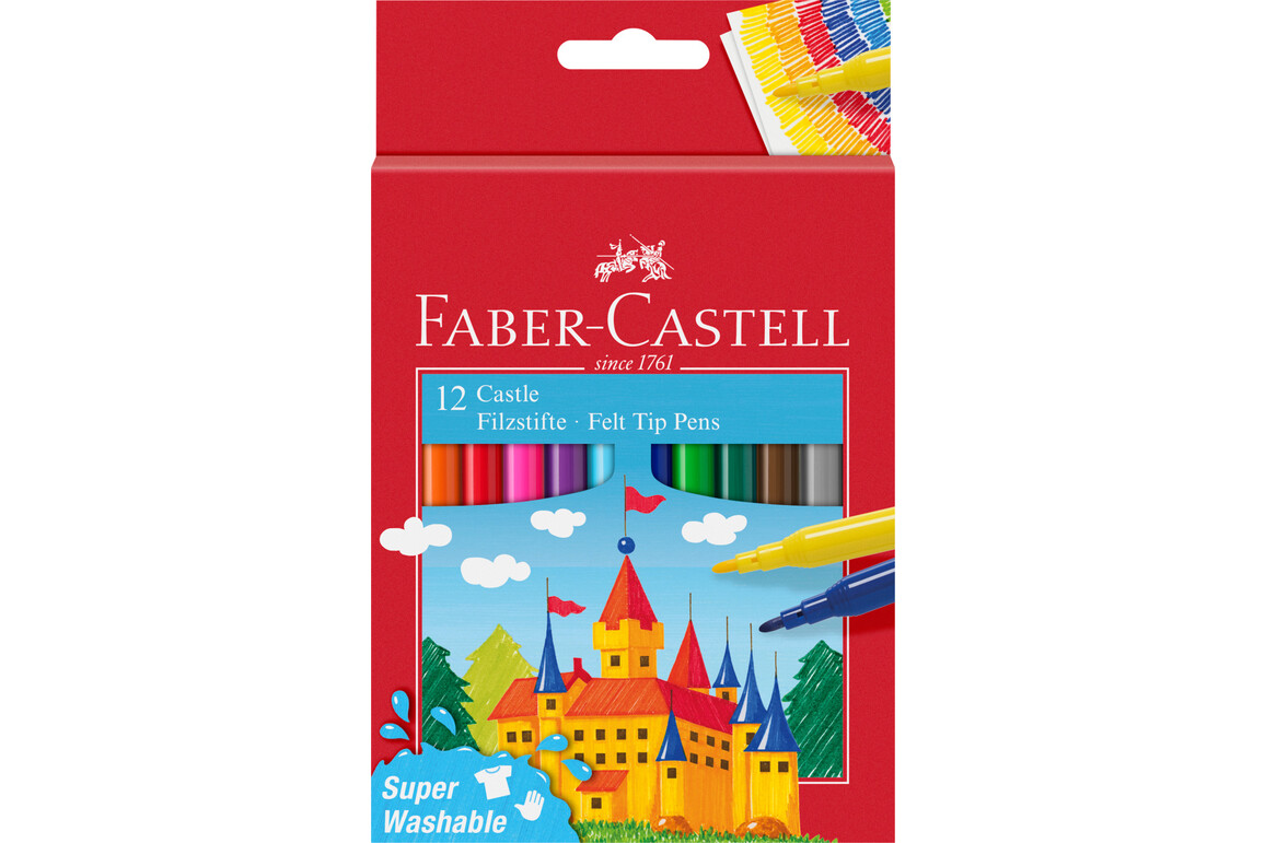 Faserschreiber Faber Castell 12er Etui, Art.-Nr. 554201 - Paterno Shop