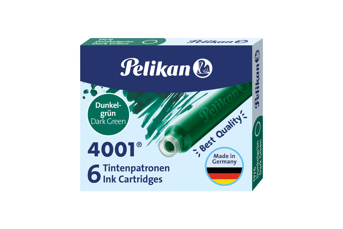 Tintenpatrone Pelikan TP/6 4001 dunkelgrün, Art.-Nr. 315000-GN - Paterno Shop