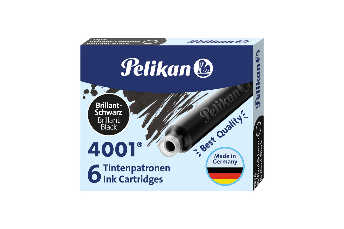Tintenpatrone Pelikan TP/6 4001 brill.-schwarz, Art.-Nr. 315000-SW - Paterno Shop