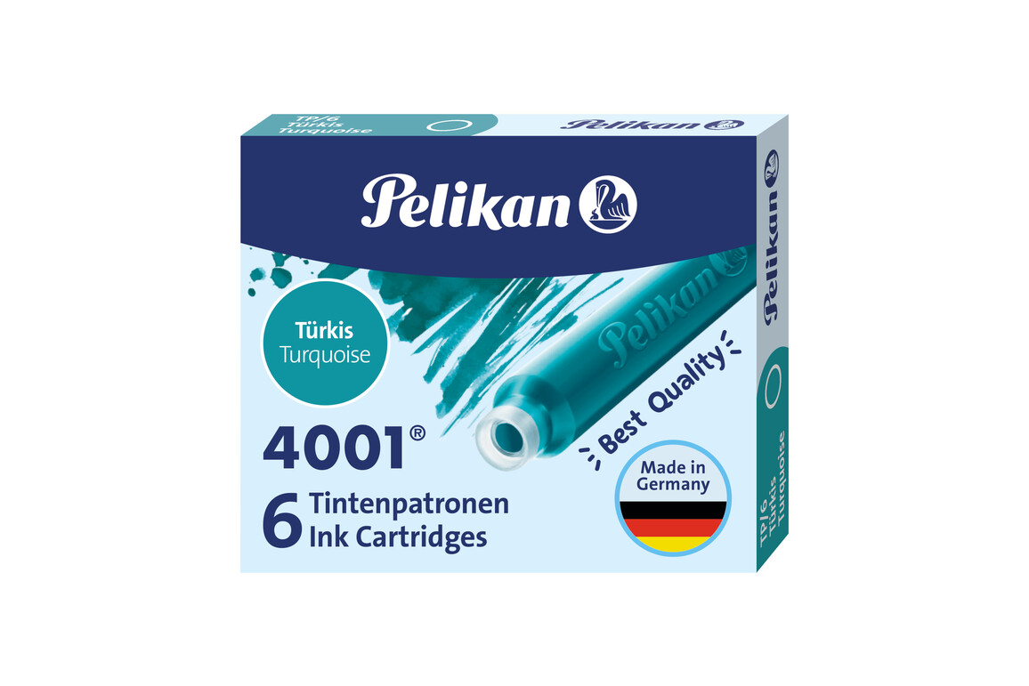 Tintenpatrone Pelikan TP/6 4001 türkis, Art.-Nr. 315000-TUE - Paterno Shop