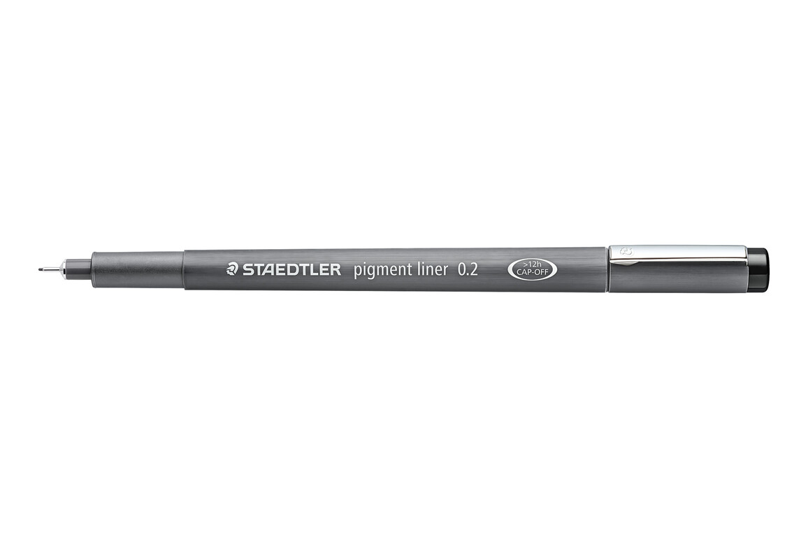 Fineliner Staedtler Pigment Liner 0,2mm schwarz, Art.-Nr. 3080-SW2 - Paterno Shop