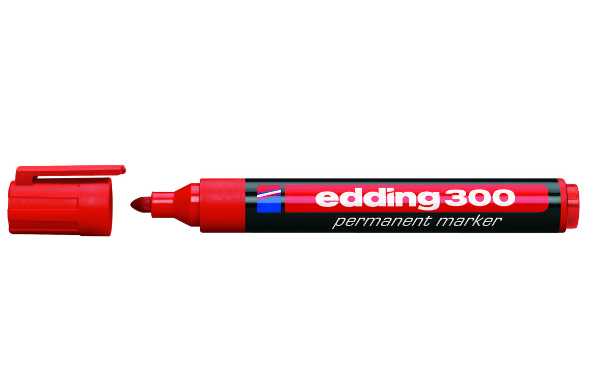 Marker Edding 300 permanent rot, Art.-Nr. 300-RT - Paterno Shop