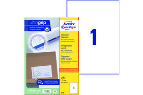 Universaletiketten 01 A4 mit Ultragrip A4 weiss, Art.-Nr. ZWF - Paterno Shop