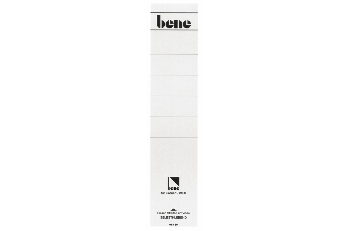 Rückenschilder Bene für 91300 weiss, Art.-Nr. 091360-WS - Paterno Shop