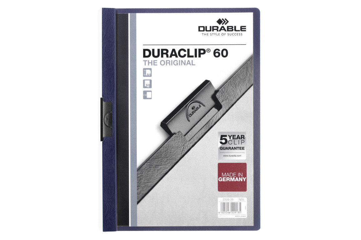 Klemmmappe Durable Duraclip A4 dunkelblau, Art.-Nr. 2209-DBL - Paterno Shop