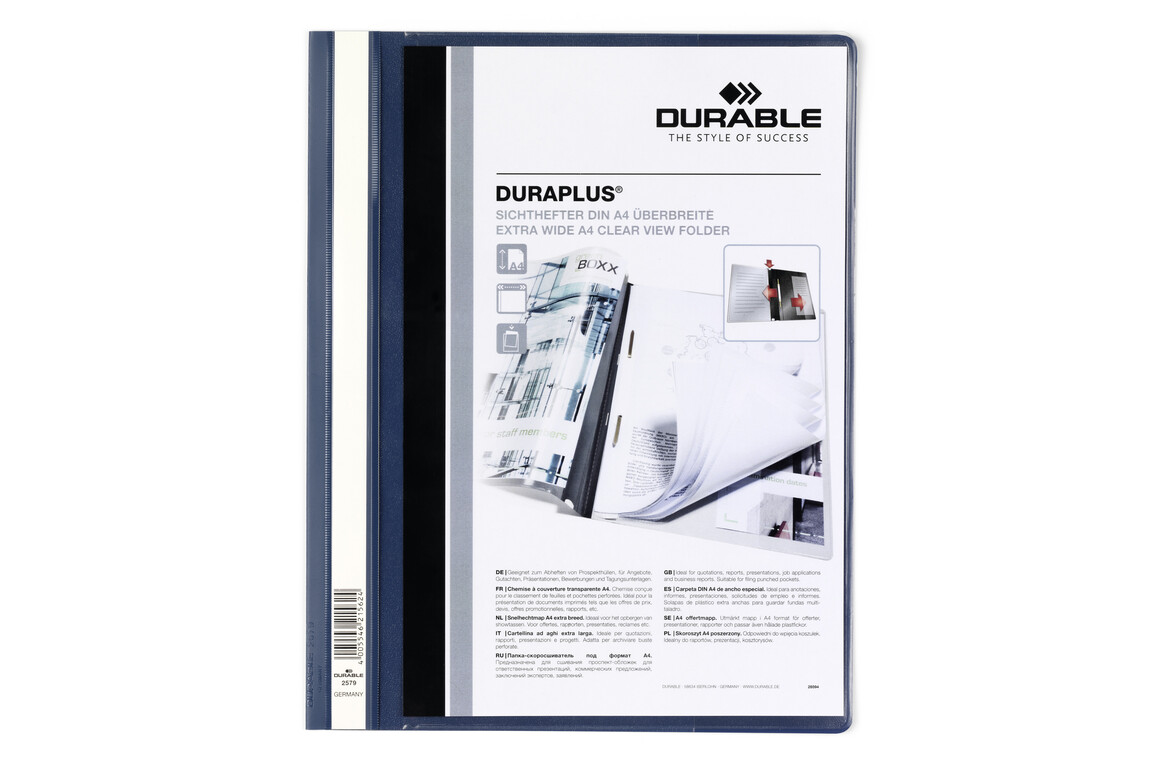 Angebotsmappe Durable Duraplus A4 dunkelblau, Art.-Nr. 2579-DBL - Paterno Shop